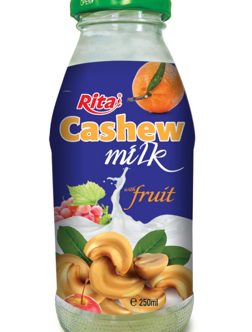 566 Trobico Cashew milk with fruit glass bottle 250ml